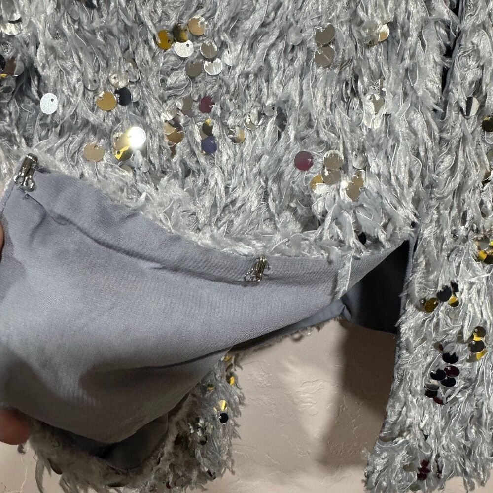 New Evita Glitter Feather Cardi - Picture 5 of 7